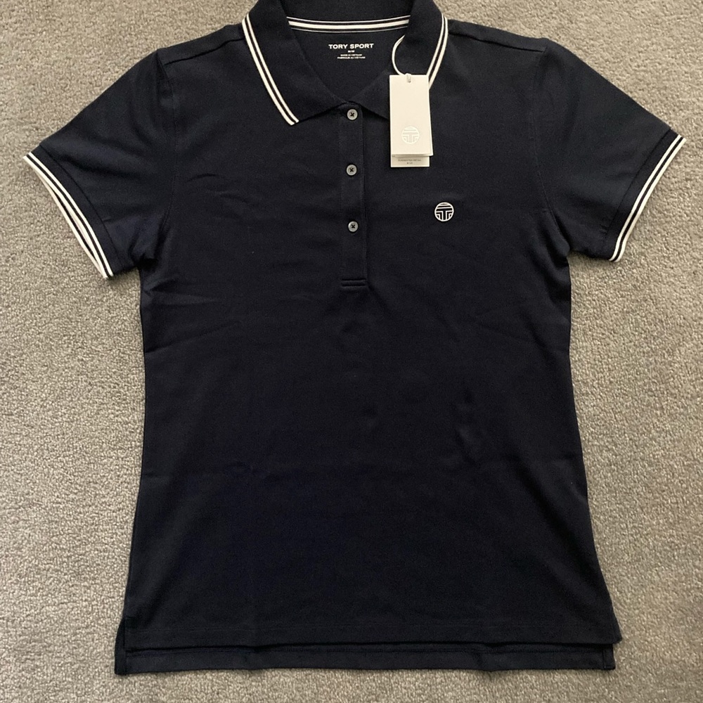 Tory Sport Pique Polo #17198 Navy Blue